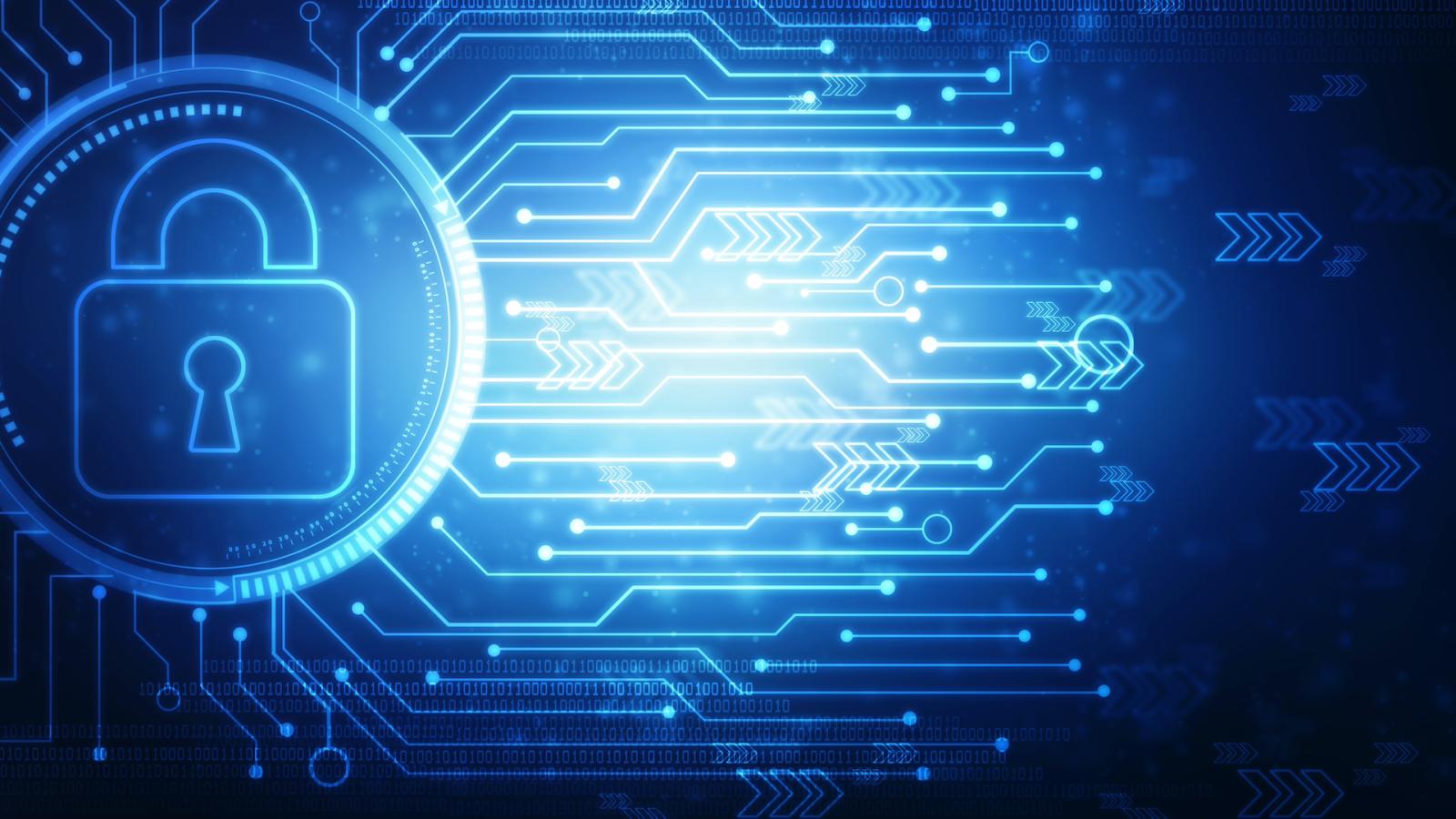 Representation of data flowing from secure node.